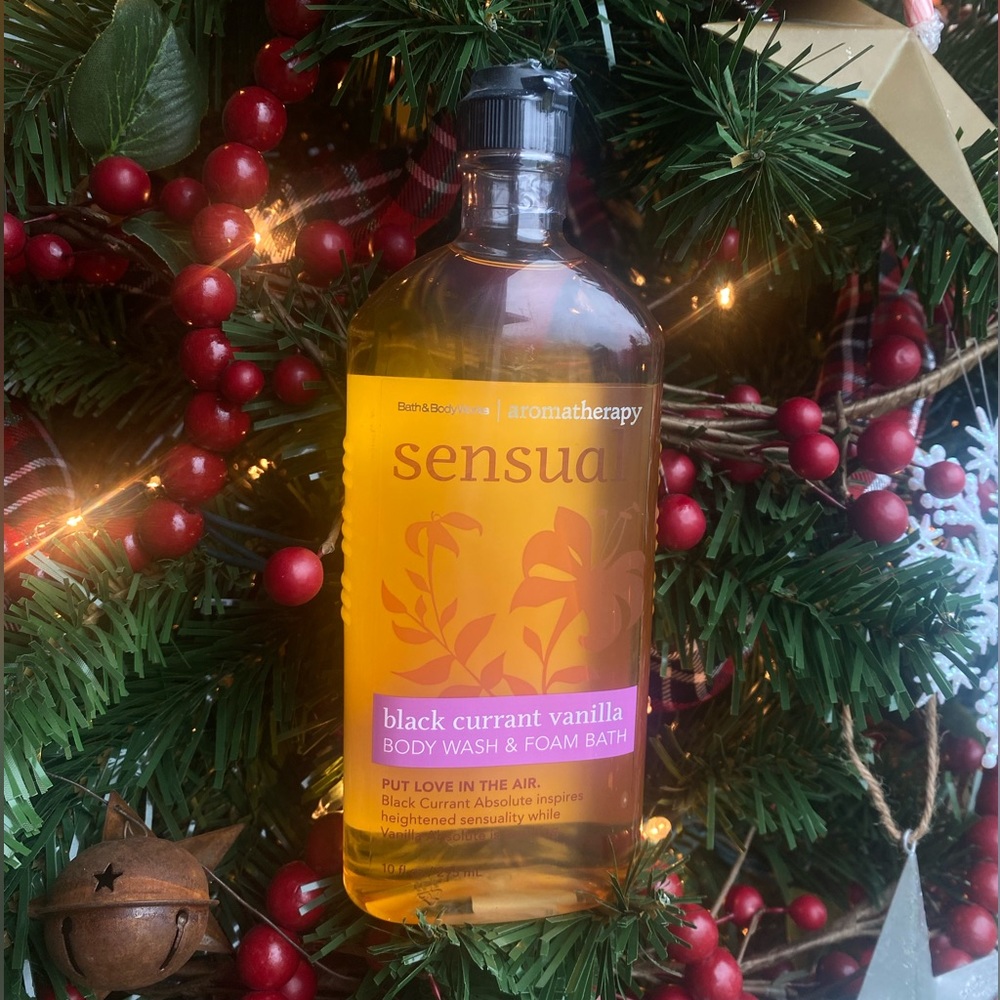 Bath & Body Works Sensual Black Currant Vanilla Body Wash & Foam Bath 10 oz.
